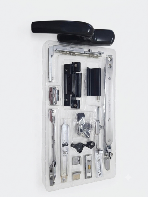 Kit Oscilobatiente Importado para Ventana de Aluminio – Blanco y Negro